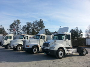 trucks on yard